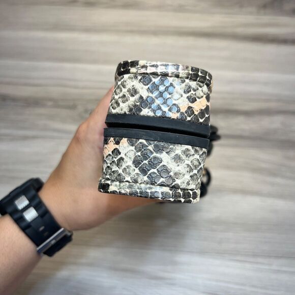 Sam Edelman Women Knotted Strap Slide Sandals Jay Size US 9M Black Snake Print - Picture 3 of 8